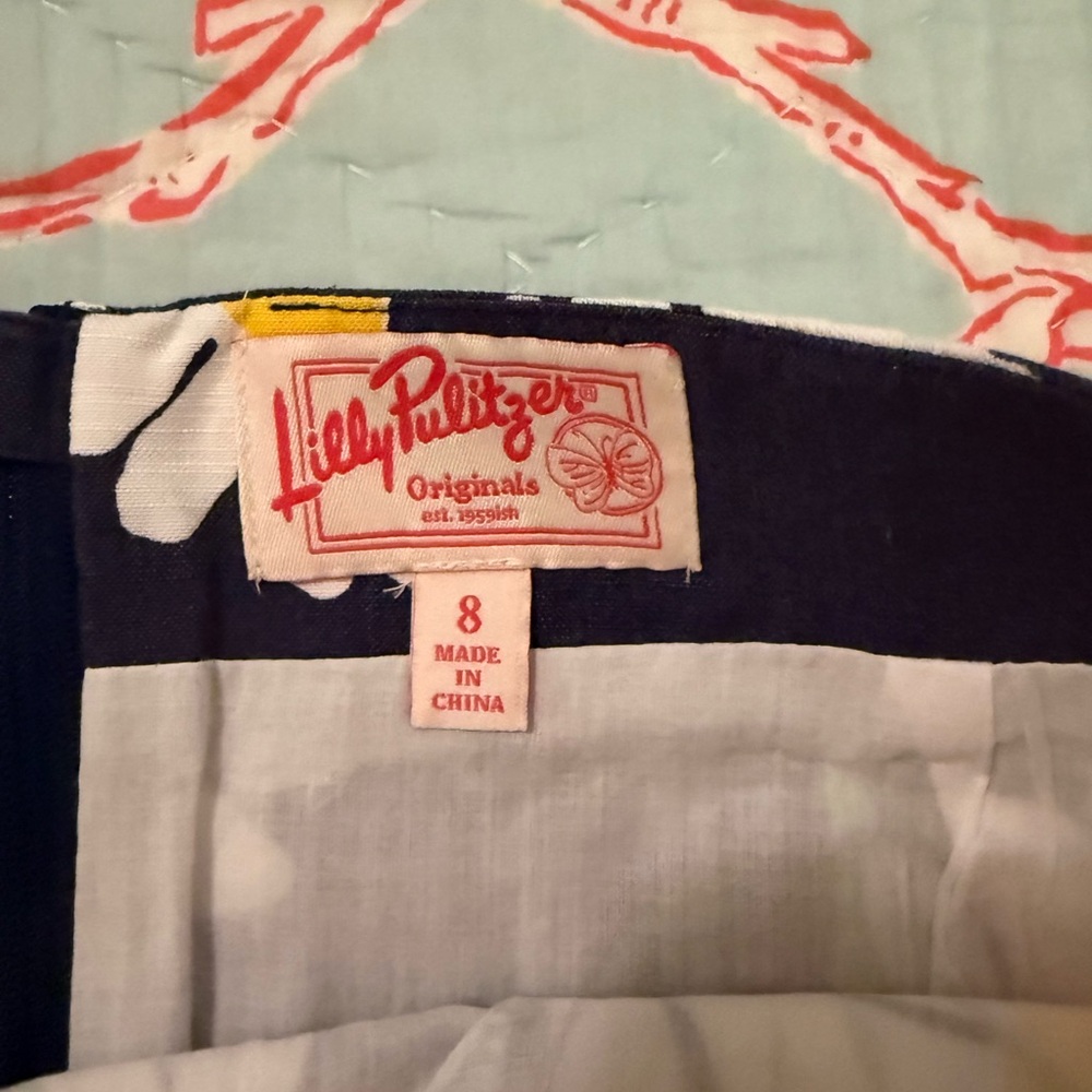 Lilly Pulitzer Originals White Label Dailey Daisies & Ladybug Skirt 8 EUC - Picture 6 of 13